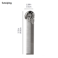Sutuiying 1Pc Men's Beard Brush Stylish Design Retro Hairdressing Portable 2025 New Tool Metal Professional Styling Comb for Home Beauty Salon. 