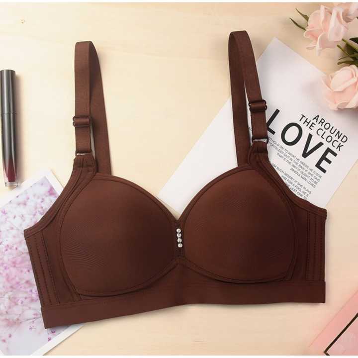 Pink%20Women's%20A6%20Soft%20Push-Up%20Plain%20Padded%20Bra%20-%20Image%203