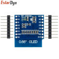 0.66 inch OLED LED LCD Dispaly Shield Compatible for WEMOS D1 MINI ESP32 64X48 0.66 inch Display 0.66 oled module IIC I2C. 