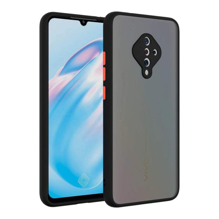 Mobile%20Cover%20for%20Vivo%20S1%20Pro%20Smoke%20Back%20Cover%20Translucent%20Shockproof%20Smooth%20Rubberized%20Matte%20Hard%20Back%20Case%20Cover%20(Black)%20-%20Image%203