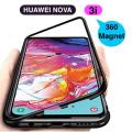 Huawei Nova 3i Magnetic Metal 360-Degree Full Cover, Metal Frame Magnetic Cover ( Black ). 