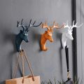 3 Pcs Wall Hanging Hook Vintage Deer Head Antlers. 