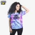 Shangrila Tiedye Printed Cotton T-Shirt For Women - Multicolor | Multisize | Fashion | T-Shirts For Women. 