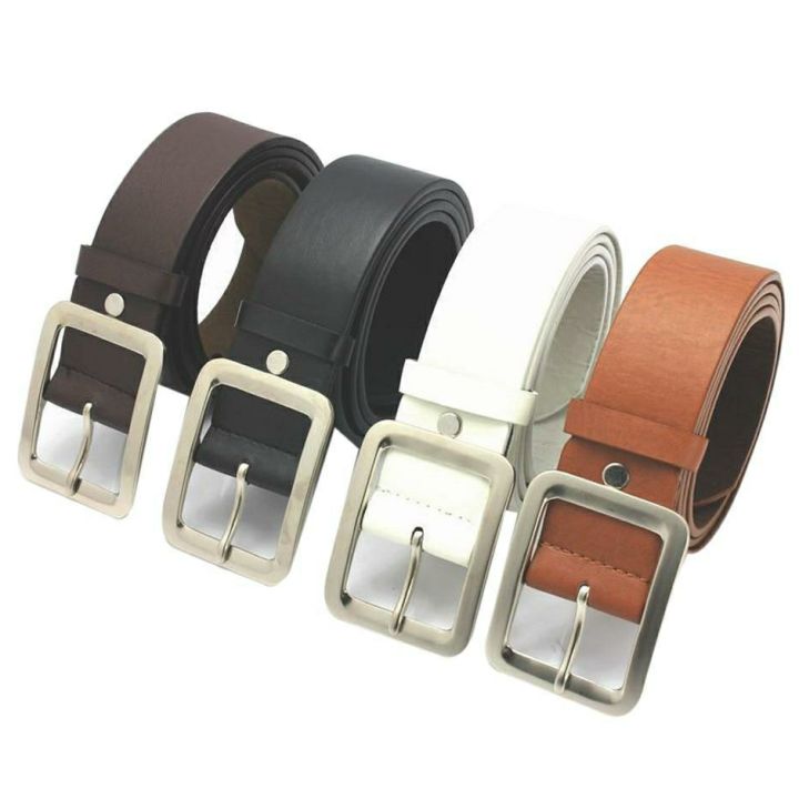 Set Of Adult Men's Casual Faux Leather Belt Buckle Fashion Men