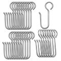 NAMUNY 120 Pcs Metal Curtain Track Hooks S Shaped Small Curtain Hooks Steel Drape Wire Hooks for Ceiling Curtain Drapery Track. 