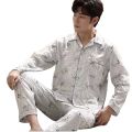 Full Sleeves Cotton Printed Pajama Set for Men. 