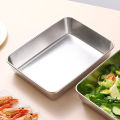 1PC Stainless Steel Refrigerator Food Storage Box With Plastic Lid Prepare Food Freshness Preservation Box Picnic Box Dounp. 