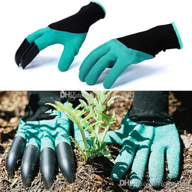 Garden gloves With Claws 4 ABS Plastic Garden Genie Rubber Gloves Quick Easy to Dig and Plant For Digging Planting