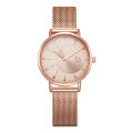 SK Women's Watch Women's Diamond Set Retro Rivet Diamond Pattern Dial Watch Steel Mesh Belt 2-pin Quartz Watch Cross border 0093. 