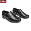Run Shoes  Black Leather Plain Slip-on Official / Formal Shoe For Men (1560). 