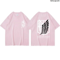 WeihonghunfeiFifty percent discount Japanese Anime Attack on Titan T-shirt Men's and Women's Summer Fashion Harajuku Top Free Delivery Print Plus Size Y2k Clothes. 