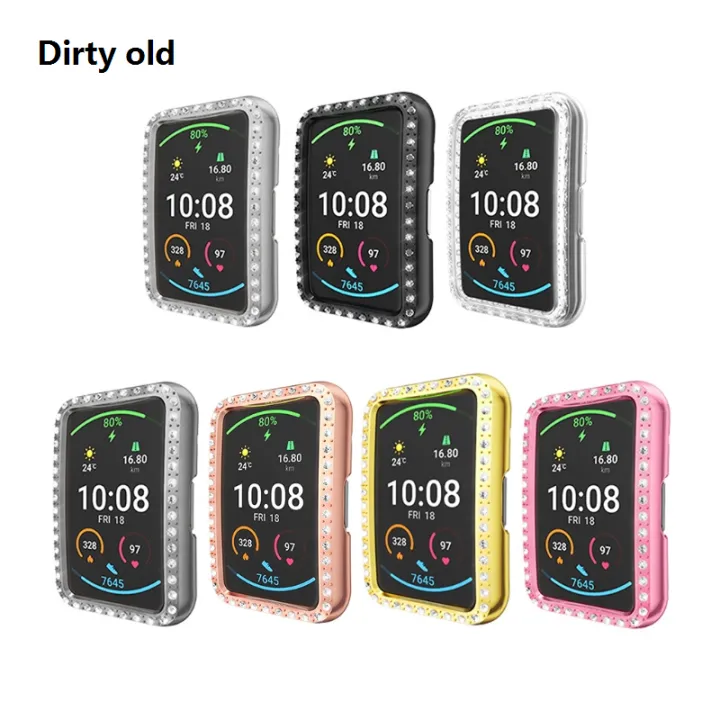 Dirty%20old%20%E3%80%90LuxeLoom123%E3%80%91Rhinestone%20Bumper%20Hybrid%20Shell%20PC%20Watch%202025%20New%20Cover%20For%20-HUAWEI%20Watch%20Fit%20Smart%20Protector%20-%20Image%203