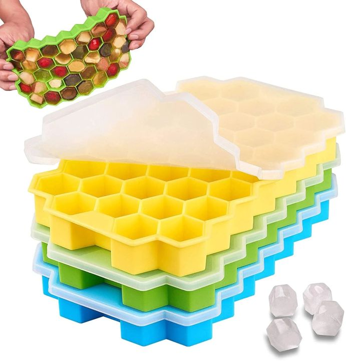 Silicone%20Ice%20Mold%20Premium%20Ice%20Cube%20Moulds%20Maker%2037%20Cavity%20Silicon%20Ice%20Tray%20For%20Freezer%20Ice%20Cube%20Trays%20with%20Lid%20(Multicolor)%20-%20Image%202