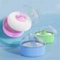 Soft and Safe Baby Powder Puff for Infants and Toddlers - Round Container Included. 