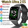 Wenefang New Watch Ultra 2 ES 1000mAh battery Smart Watch 1.85 Inch HD AMOLED Fashion Full Touch Screen IP68 Waterproof Bluetooth Smart Watches. 