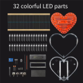 Heart Shaped RGB LED Flashing Light Module DIY Electronic Kit Water Lamp Soldering Project Practice for School Student. 