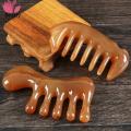 Yuanyan Natural Ox Horn Gua Sha Tools Scraping Point Full Body Massage Wide Toothed Comb Scalp Massage Brush Hair Care Tool. 