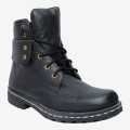 Black Color Low Quality Leather Boots For Men. 
