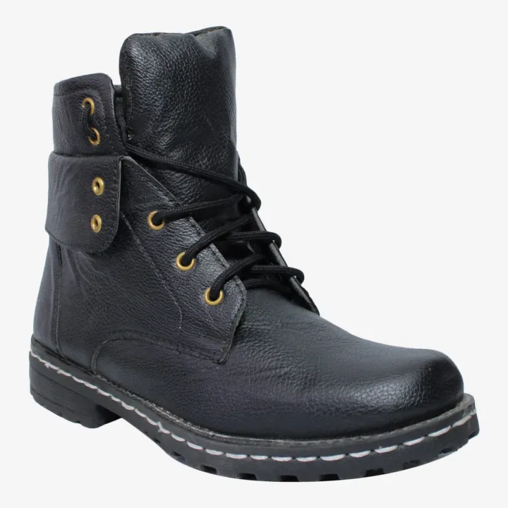 Black%20Color%20Low%20Quality%20Leather%20Boots%20For%20Men%20-%20Image%203