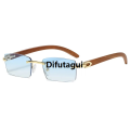 Difutagui New specials CATERSIDE New Punk Rimless Rectangle Sunglasses Men 2021 Fashion High Quality Vintage Trendy Small Frame Sun Glasses Frameless Eyewear UV400. 