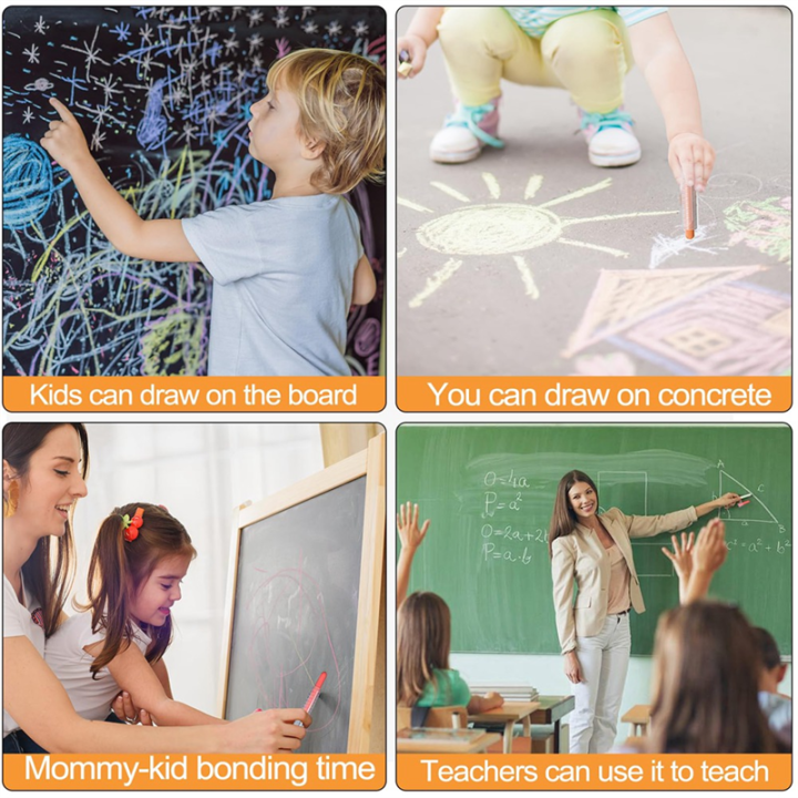 Sojhoop%2015Pcs%20Dustless%20Chalk%20Set%20with%20Chalkboard%20Eraser,%20Colored%20Chalk%20with%20Holder,Color%20Sidewalk%20Chalk%20for%20Kids,%20Chalk%20Paint%20-%20Image%206