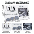 1 PCS Baby First Scan Photo Frames Pregnancy Announcement Gifts Picture Pregnant White Wood Baby Sonogram Picture Frame Countdown Weeks. 