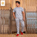 Knitted Cotton Sports T-Shirt And Trouser Set For Men. 
