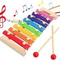 Wooden Xylophone Children's Musical Instruments Toy 8 Keys Preschool Educational Gift for Kids BT. 