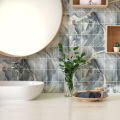 Artsy Home Calabra Marble 48pcs 10cm x 10cm Modern Home Decor Wall Stickers for Bathroom & Kitchen. 