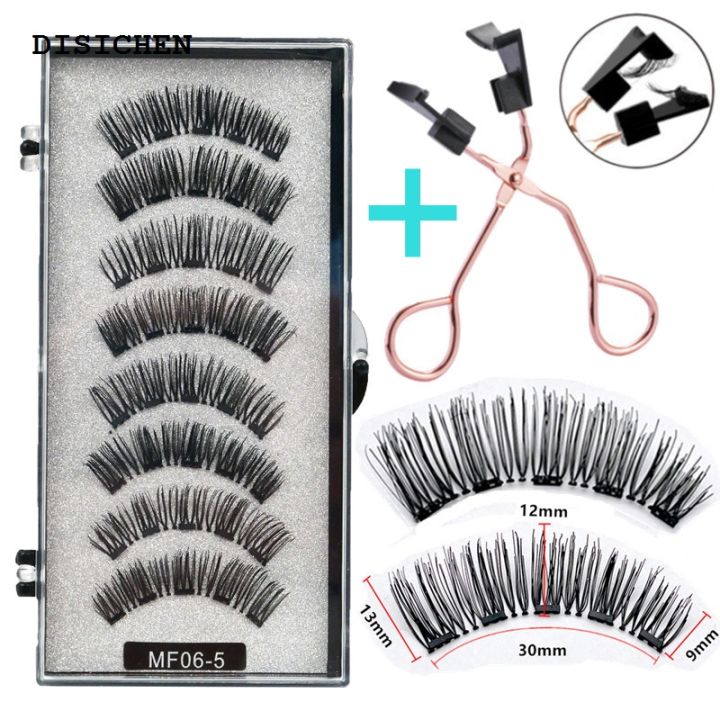 DISICHEN%20Luxury%208%20pcs/2%20pairs%20magnetic%20eyelashes%20with%205%20magnets,%20reusable%20handmade%203D%20mink%20false%20eyelashes%20natural%20with%20magnetic%20tweezers%20-%20Image%204