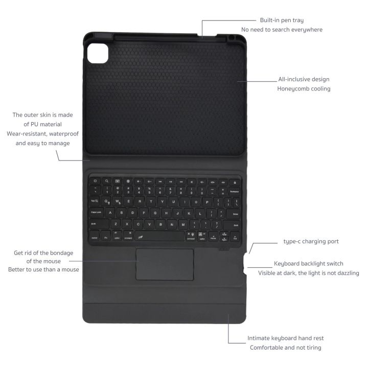 COTEetCI%2061012%20Slim%20Pro%20Backlit%20Bluetooth%20Keyboard%20Case%20with%20Touchpad%20for%20iPad%207th%20Gen%2010.2-inch%20and%20iPad%20Air%203%2010.5-inch%20-%20Image%204