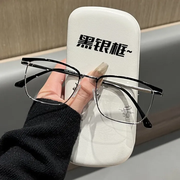 FNCXGE%20Minus%20Glasses%20-100%20150%20200%20250%20300%20350%20400%20450%20500%20550%20600%20Women%20Retro%20Computer%20Anti%20Blue%20Light%20Half-Frame%20Eye%20Glasses%20Men%20Fashion%20Anti%20Radiation%20Optical%20Eyeglasses%20Unisex%20-%20Image%202