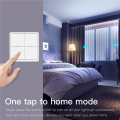 OUMERY 2X 4 Gang Tuya ZigBee Wireless 12 Scene Switch Push Button Controller Battery Powered Scenario for Tuya Devices. 