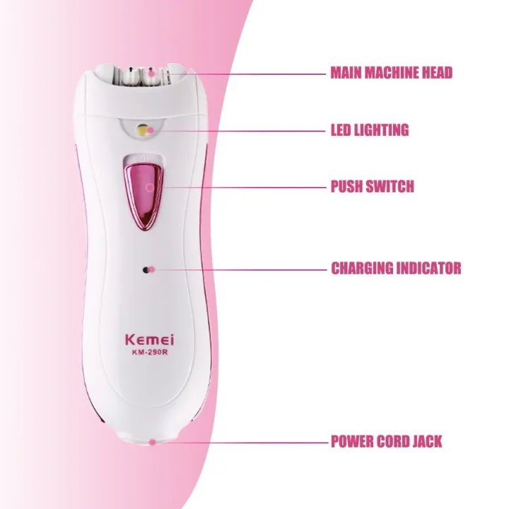 Kemei%20Epilator%20Rechargeable%20Women%20Hair%20Remover%20Shaver%20Km-290R%20-%20Image%204