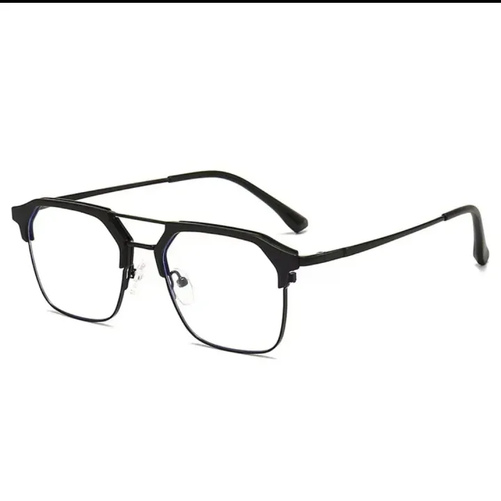 Changeable%20Glass%20Black%20Metal%20Frame%20Sunglasses%20For%20Men%20-%20Image%202