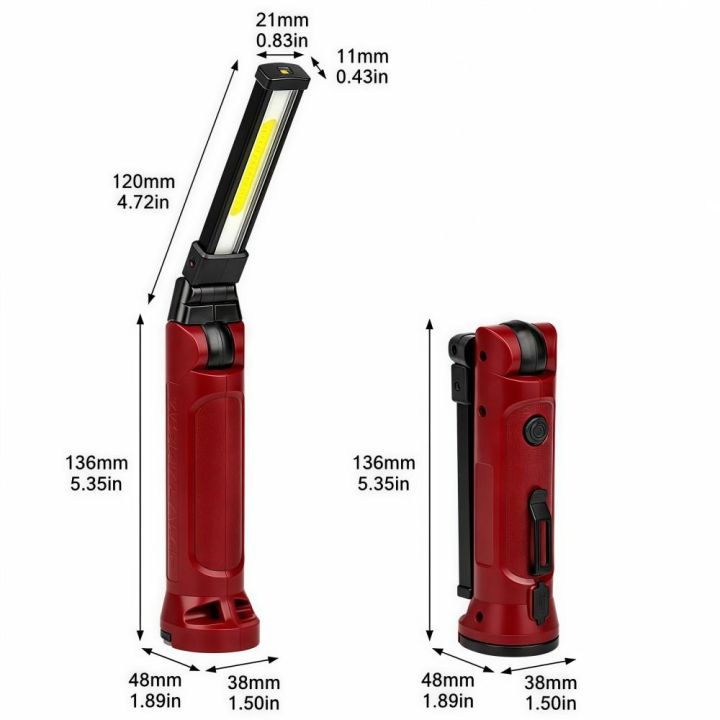 Professional%205%20Gears%20COB%20LED%20Work%20Light%20Folding%20Rechargeable%20High-lumen%20Flashlight%20Magnetic%20Hanging%20Hook%20Portable%20Searchlight%20Outdoor,Repair%20-%20Image%202