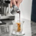 90/200ml Stainless Steel Coffee Measuring Cup Espresso Extraction Double Mouth Double Scale Cup Kitchen Coffee Measuring Tool. 