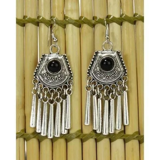 Silver%20Stoned%20Tassel%20Designed%20Earrings%20For%20Women%20-%20Image%202