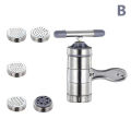 Stainless Steel Making Spaghetti Press Pasta Machine Manual Noodle Maker Fruits Juicer With 2 Or 5 Pressing Moulds DD7. 