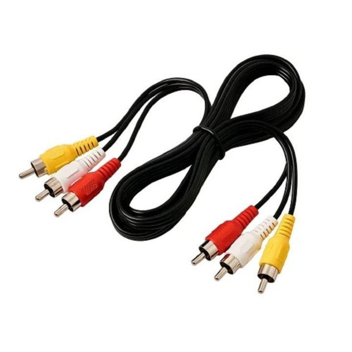 3 RCA Composite Audio Video AV Cable, For Tv Dvd