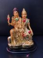 Golden Ceramic-Shiva Parwati Statue- 18 CM Tall-Goddess Sculpture-God-Statue. 