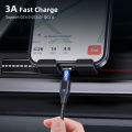 TIDOVE 11 PIN Magnetic Data Cable Fast Charging Magnetic USB Type C Cable For iPhone Samsung Xiaomi Realme Mobile Phone Cable. 
