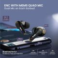 truke Buds S1 Bluetooth Truly Wireless In Ear Earbuds with Mic with Environmental Noise Cancellation(ENC) & Quad MEMS for Clear Calls Up to 72hrs of Playtime Premium Sliding Case Low Latency 5.1 IPX4. 