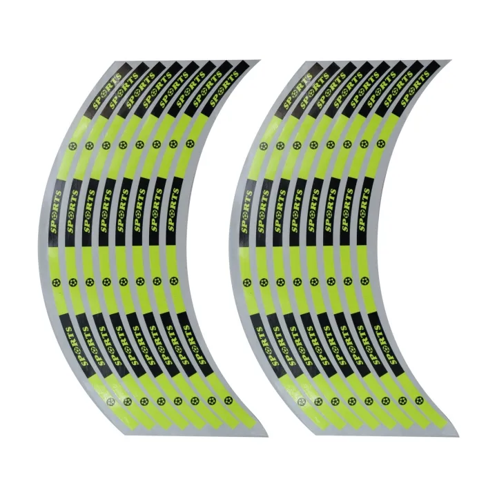 Neon Color Sports Print Radium Rim Sticker For Pulsar Ns 200 | Daraz.com.np