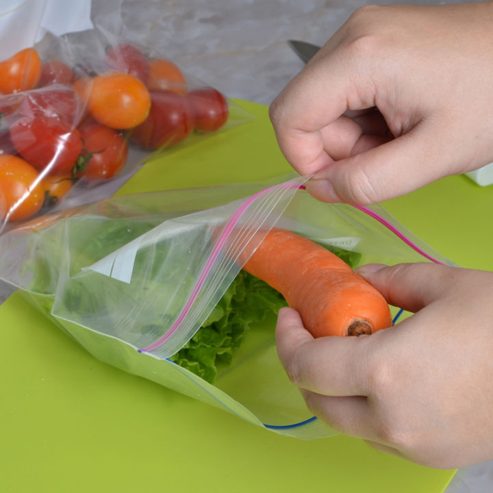 3 Pieces 12*16 Inch Vegetable, Fruit And Meat Packaging Zip lock Bags - Fridge Zip Lock Bags For House Hold Uses