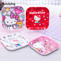 Sutuiying Cute Sanrio Hello Kitty Kuromi Fruit Tray Plastic Anime Dessert Hot Selling Plate Kitchen Plates children Snacks Cartoon Kids Dining Plates. 