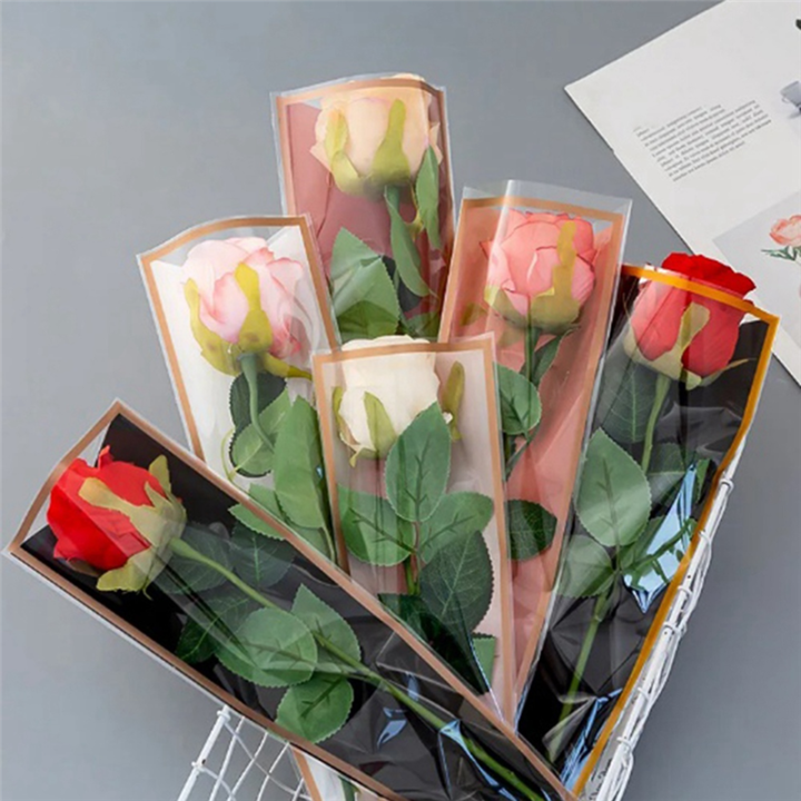 50%20PCS%20Single%20Rose%20Sleeves%20Flower%20Wrapping%20Bag%20Bouquet%20Packaging%20Bags%20Floral%20Wrappers%20Plastic%20for%20Valentine'S%20Day,Red%20-%20Image%206