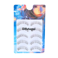 Difutagui High Quality 5 Pairs V-shaped Natural False Eyelashes Transparent Stem Portable 3D Korean Manga Eyelashes Eye Makeup Eyelashes Supplies Wholesale. 