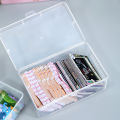 New Transparent Plastic Storage Box Photocards Small Card Storage Box Desk Organizer Box Classification Box Stationery. 
