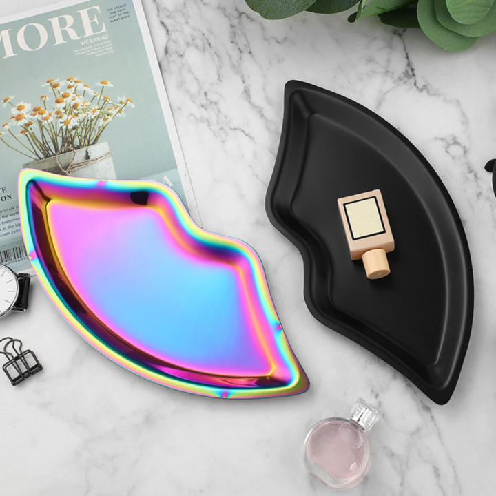 Cosmetic%20Stainless%20Steel%20Tray%20Decorative%20Necklace%20Watch%20Lip%20Shaped%20Tray%20Ring%20Bracelet%20Jewelry%20Tray%20for%20Home%20Bedroom%20Dressing%20room%20Jewelry%20store%20Gift%20-%20Image%203